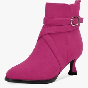 Elegant Pink Ankle Boots